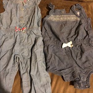 Denim rompers
